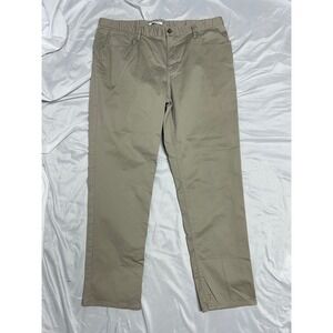 Calvin Klein Mens Slim Fit Authentic Five Pocket Khaki Chino Pants 36x30 Tan